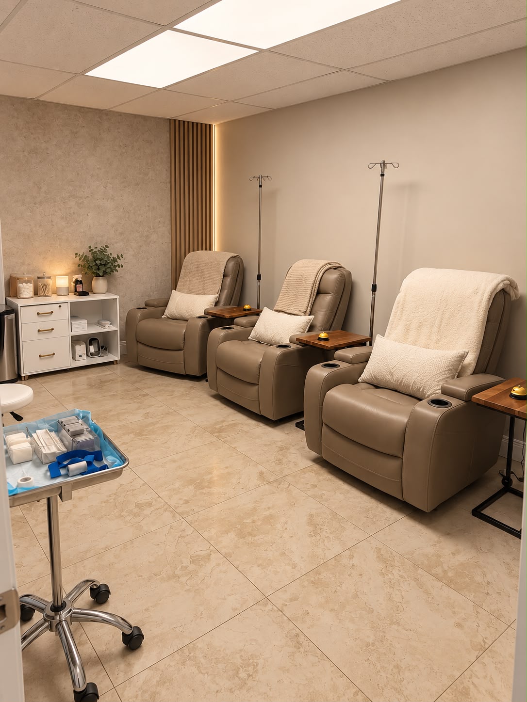 Sala de terapia IV da Essence Medical Clinic