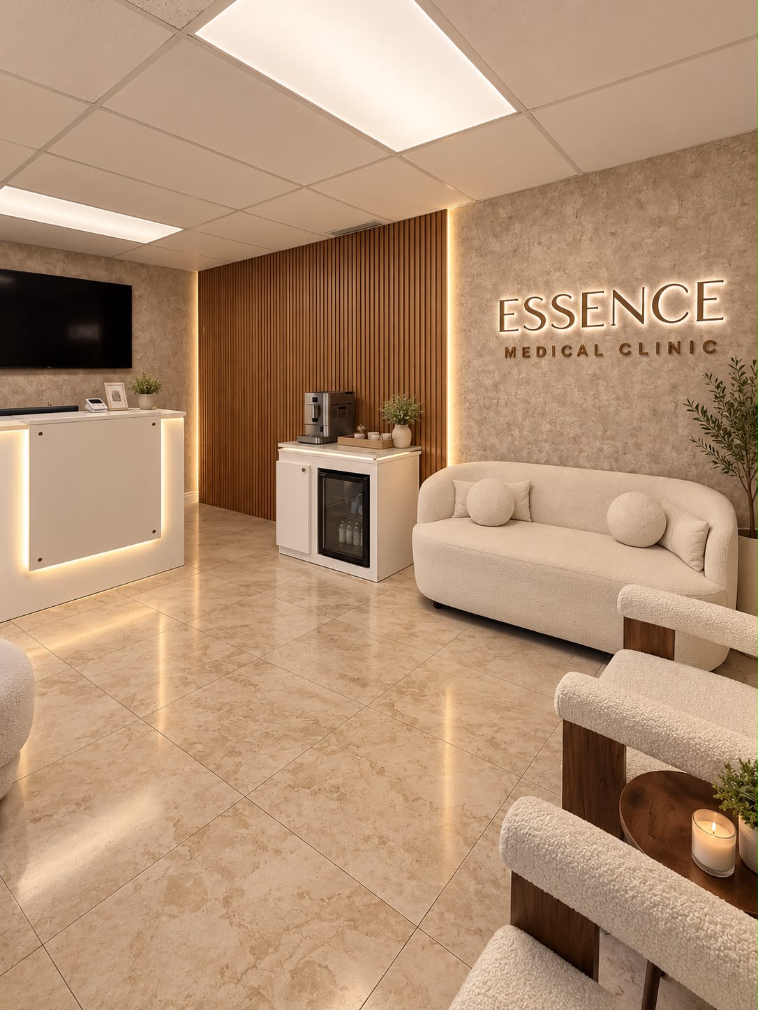 Recepção da Essence Medical Clinic